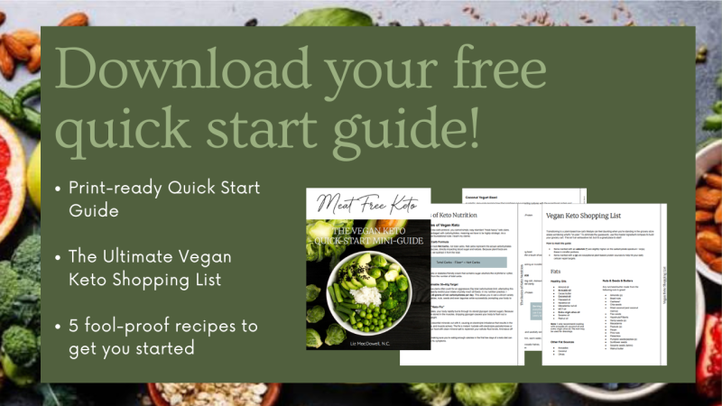 a banner to tell people to download their free vegan keto pdf guide